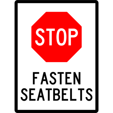 General Sign - Fasten Seatbelts 3.5 kg 300mm x 450mm