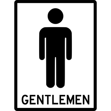 General Sign - Gentlemen 3.5 kg 300mm x 450mm