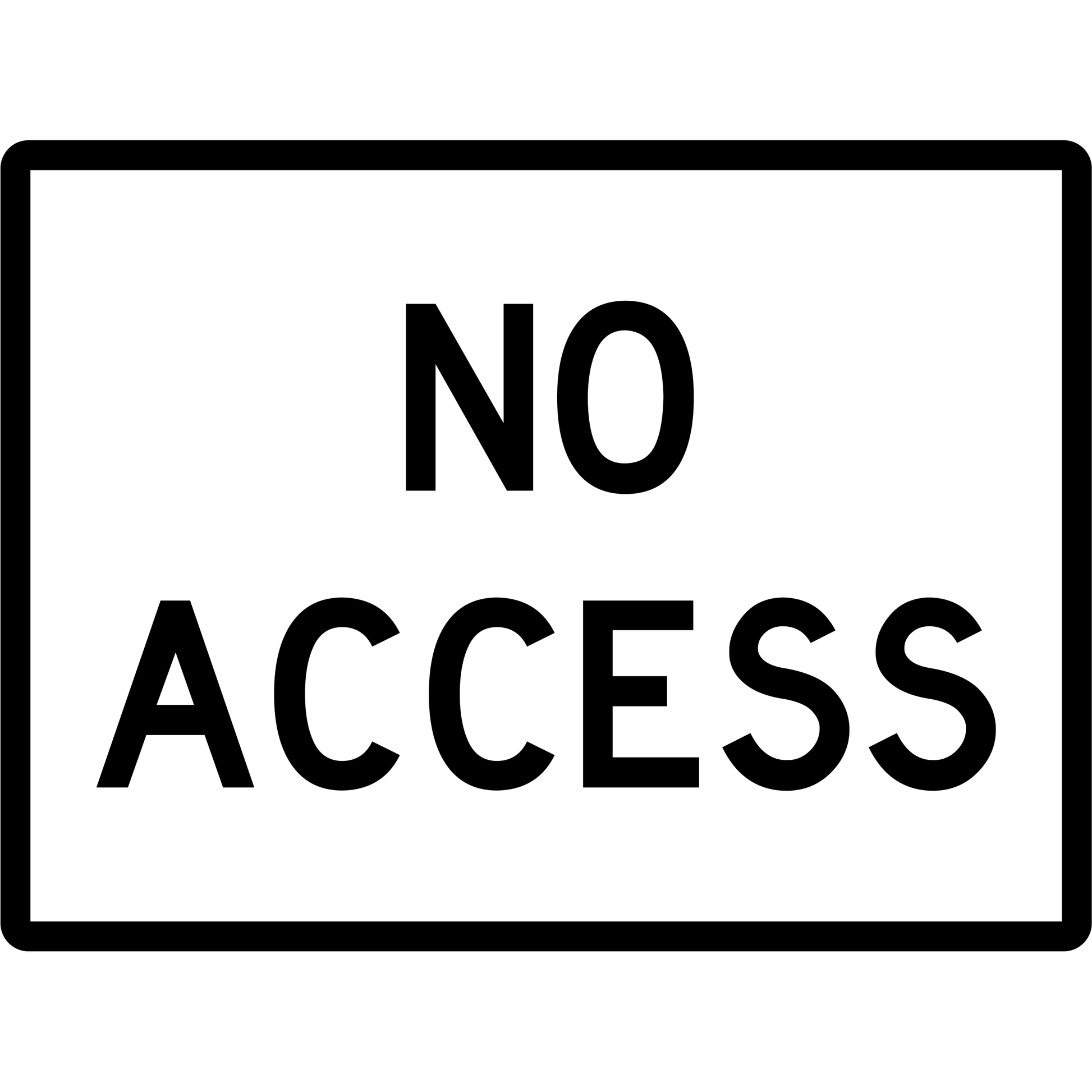 General Sign - No Access 3.5 kg 300mm x 450mm