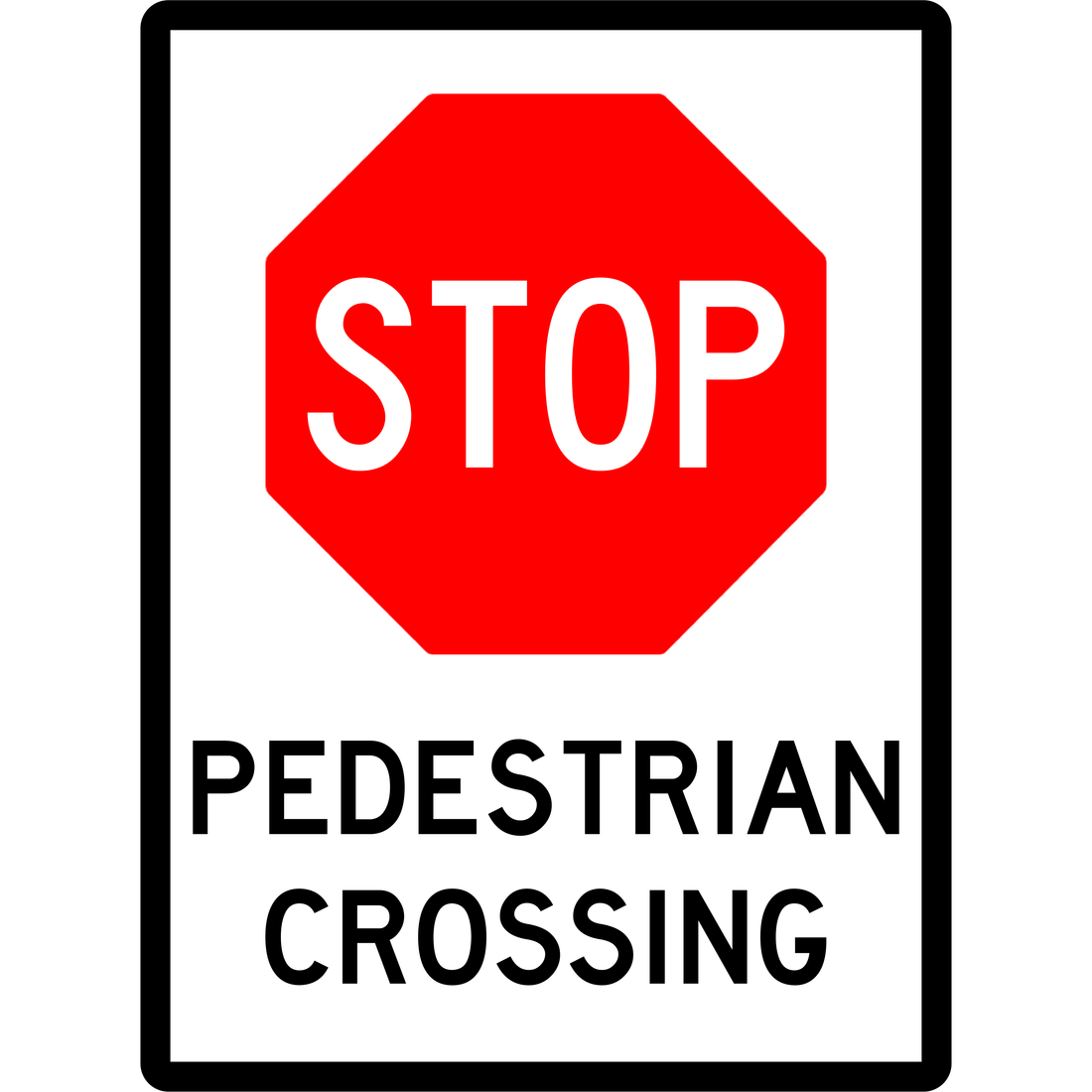 General Sign - Pedestrian Crossing 3.5 kg 300mm x 450mm