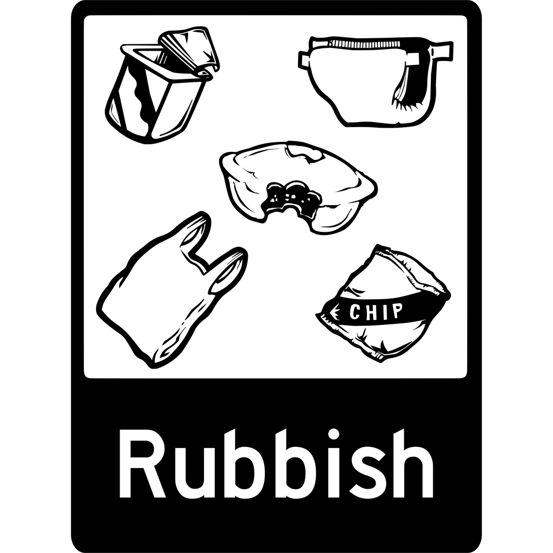 GENERAL - RUBBISH BLACK & WHITE