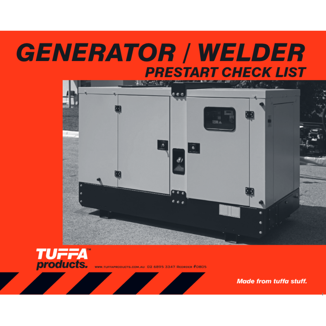 Generator / Welder Prestart Checklist Book