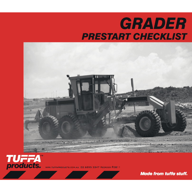 Grader Prestart Checklist Books 2.1 kg
