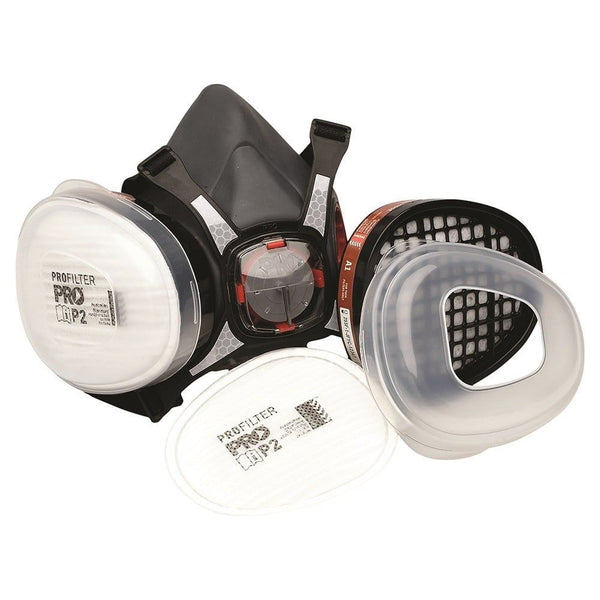 PRO CHOICE Tradies Kit Half Mask + A1P2 Cartridges Blister Pack
