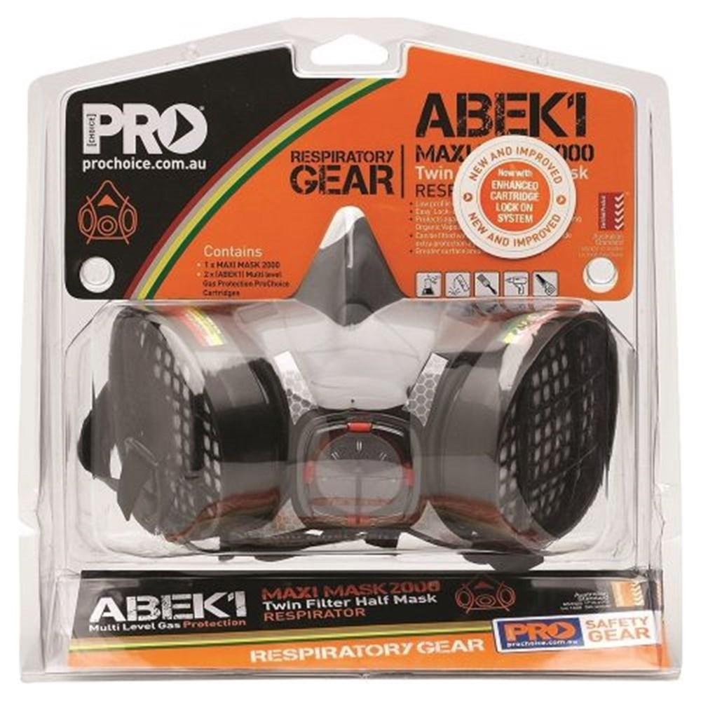 PRO CHOICE Chemical Kit Half Mask + ABEK1 Cart Blister Pack 1.75 kg