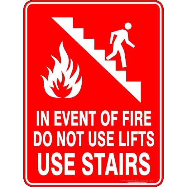 Emergency Sign -In Event Of Fire Do Not Use Lifts Use Stairs 3.5 kg