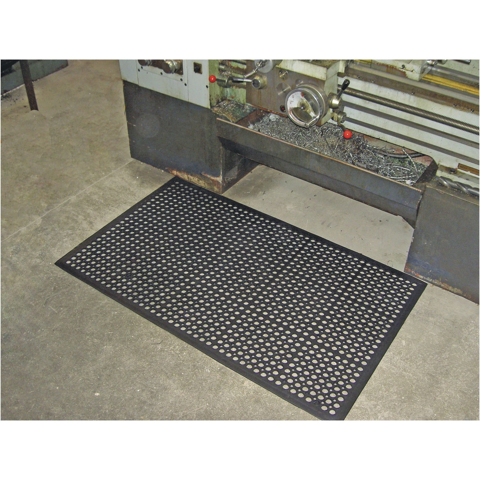 Link Mat Black 900mm x 900mm With Holes