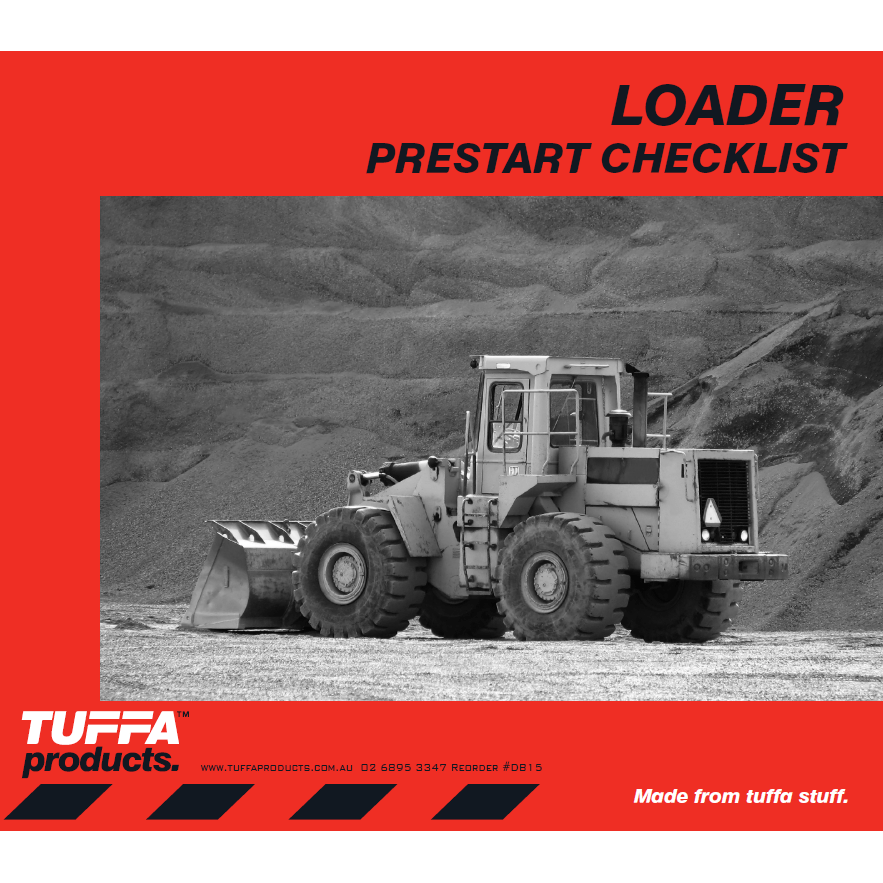 Loader Prestart Checklist Books 2.1 kg
