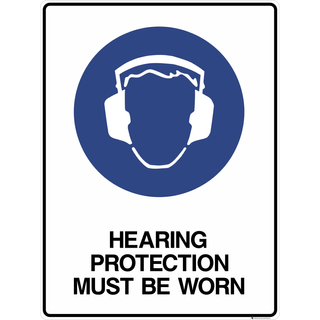 Hearing Protection Sign 3.5 kg 300mm x 450mm