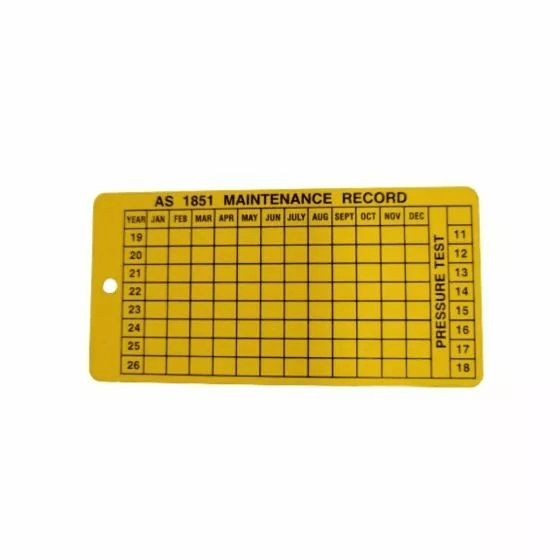Maintenance Service Tags 100 Per Pack (80mm x 40mm) 0.35 kg
