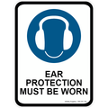 Mandatory Sign - Ear Protection Must Be Worn- 450 x 600mm 3.5 kg 300mm x 450mm