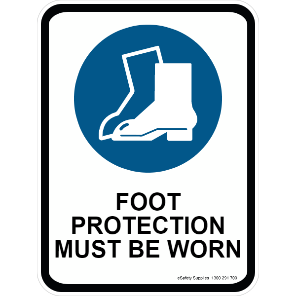 Mandatory Sign - Foot Proteection Must Be Worn