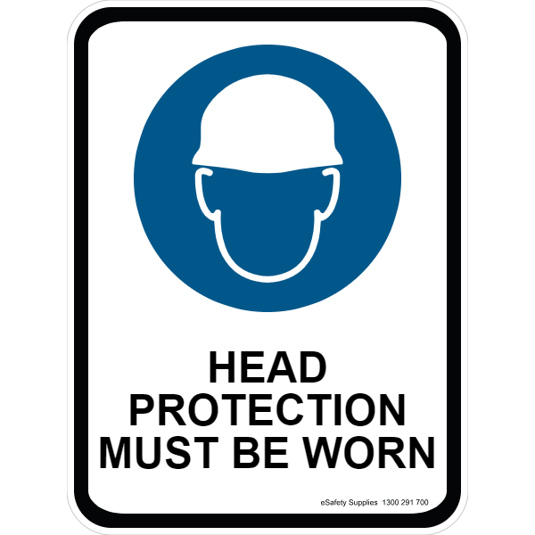 Mandatory Sign - Head Protection Must Be Worn