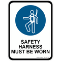 Mandatory Sign - Safety Harness Must Be Worn 3.5 kg 300mm x 450mm