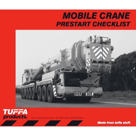 Mobile Crane Prestart Checklist Books 2.1 kg