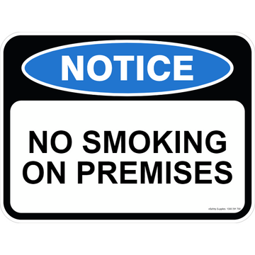 Notice Sign - No Smoking On Premises