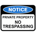 Notice Sign - Private Property No Trespassing 3.5 kg 300mm x 450mm
