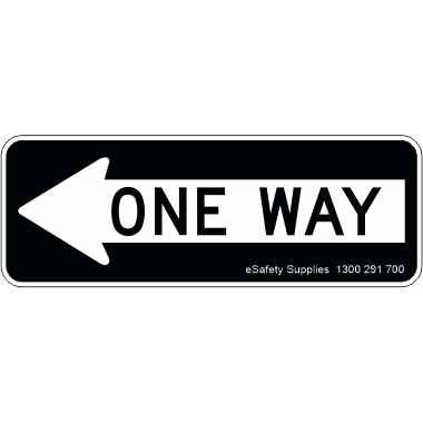 Regulatory Road Sign - One Way Left Arrow - 200 x 600mm 0.7 kg