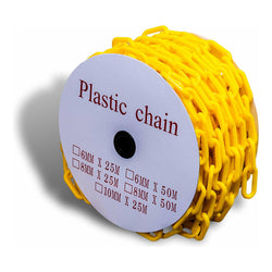 Plastic Chain Roll | Yellow - 8mm Dia x 25m 1.75 kg