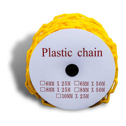 Plastic Chain Roll | Yellow - 8mm Dia x 25m