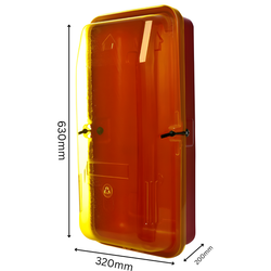 Plastic Extinguisher Cabinet / Yellow Transparent Front Cover | 4.5kg
