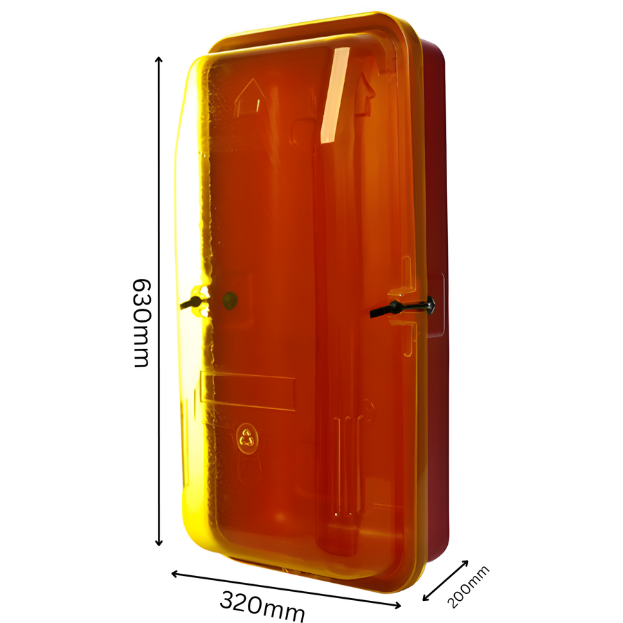 Plastic Extinguisher Cabinet / Yellow Transparent Front Cover | 4.5kg