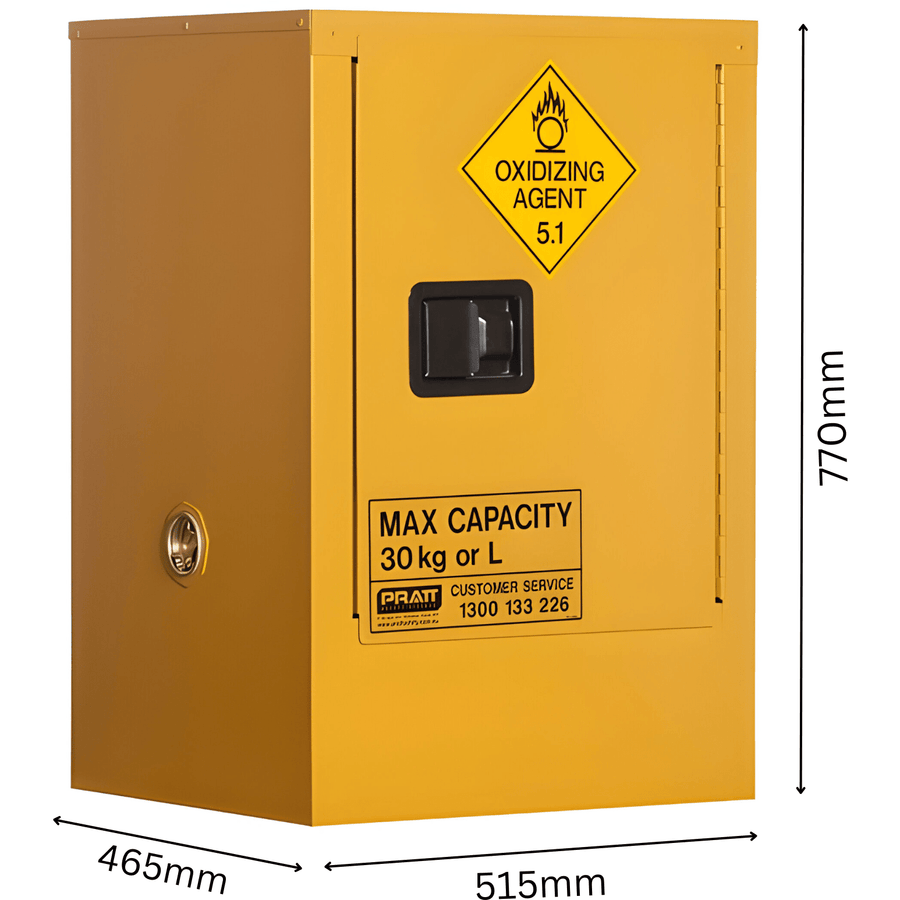 Flammable Storage Cabinet 30L 1 Door, 1 Shelf
