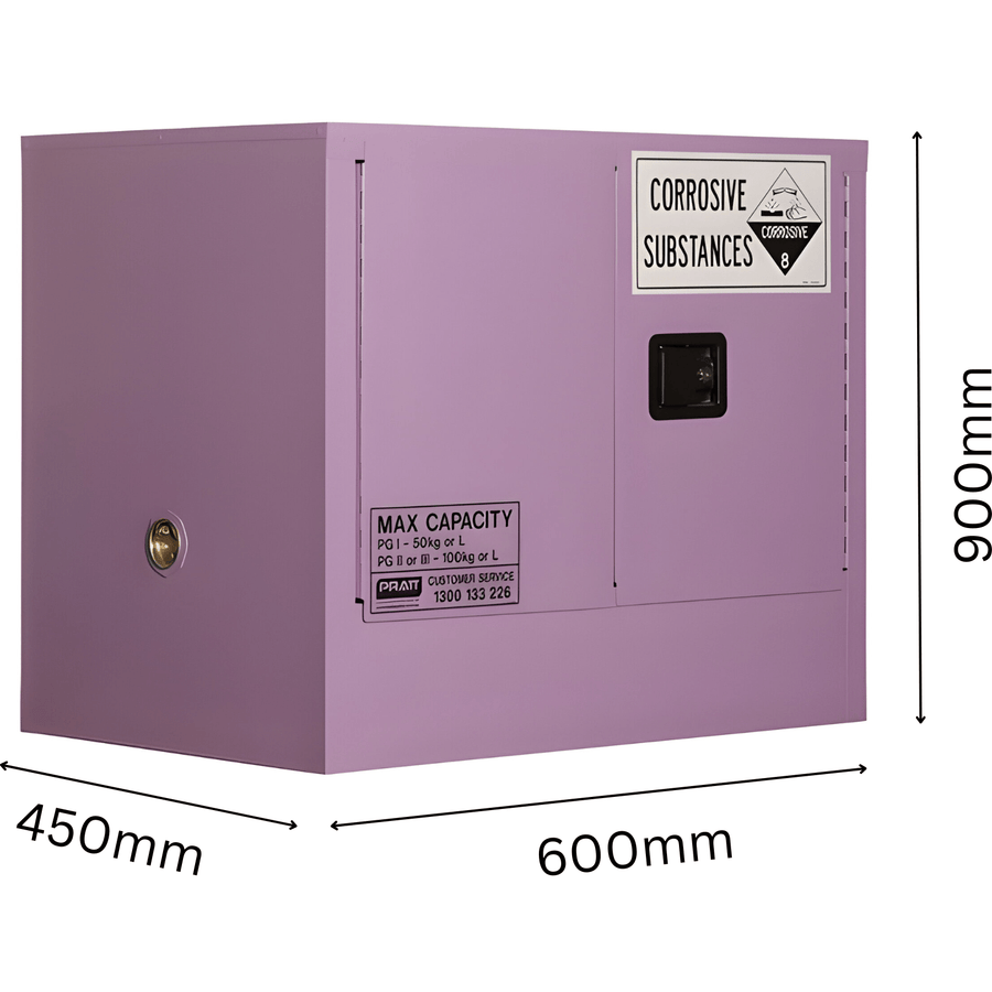 Corrosive Storage Cabinet 100L 2 Door, 1 Shelf