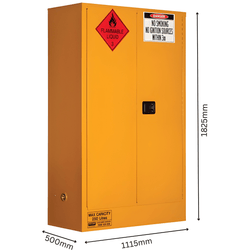Flammable Storage Cabinet 250L 2 Door, 3 Shelf