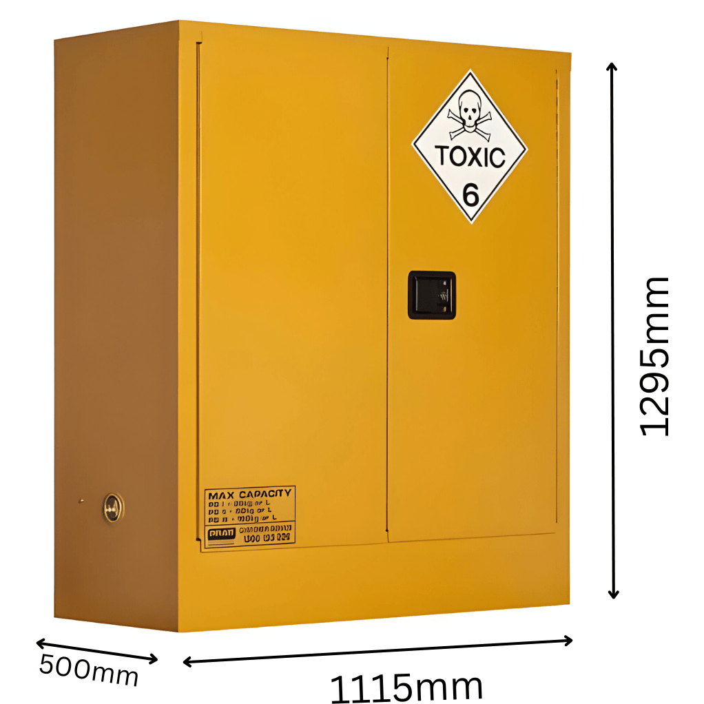 Toxic Storage Cabinet 160L 2 Door, 2 Shelf