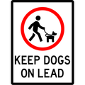 Prohibition Sign - Keep Dogs On Lead 3.5 kg 300mm x 450mm