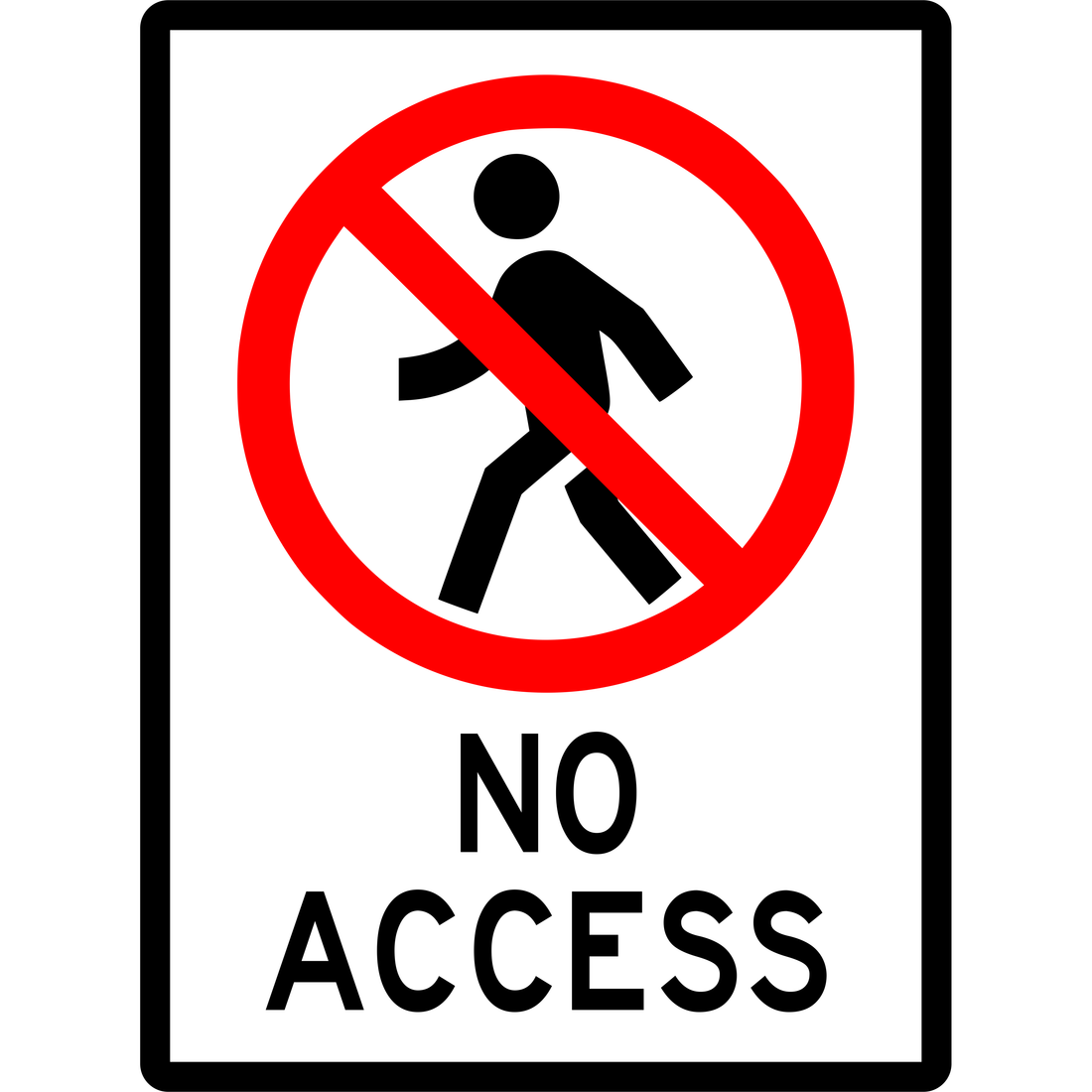 PROHIBITION - NO ACCESS