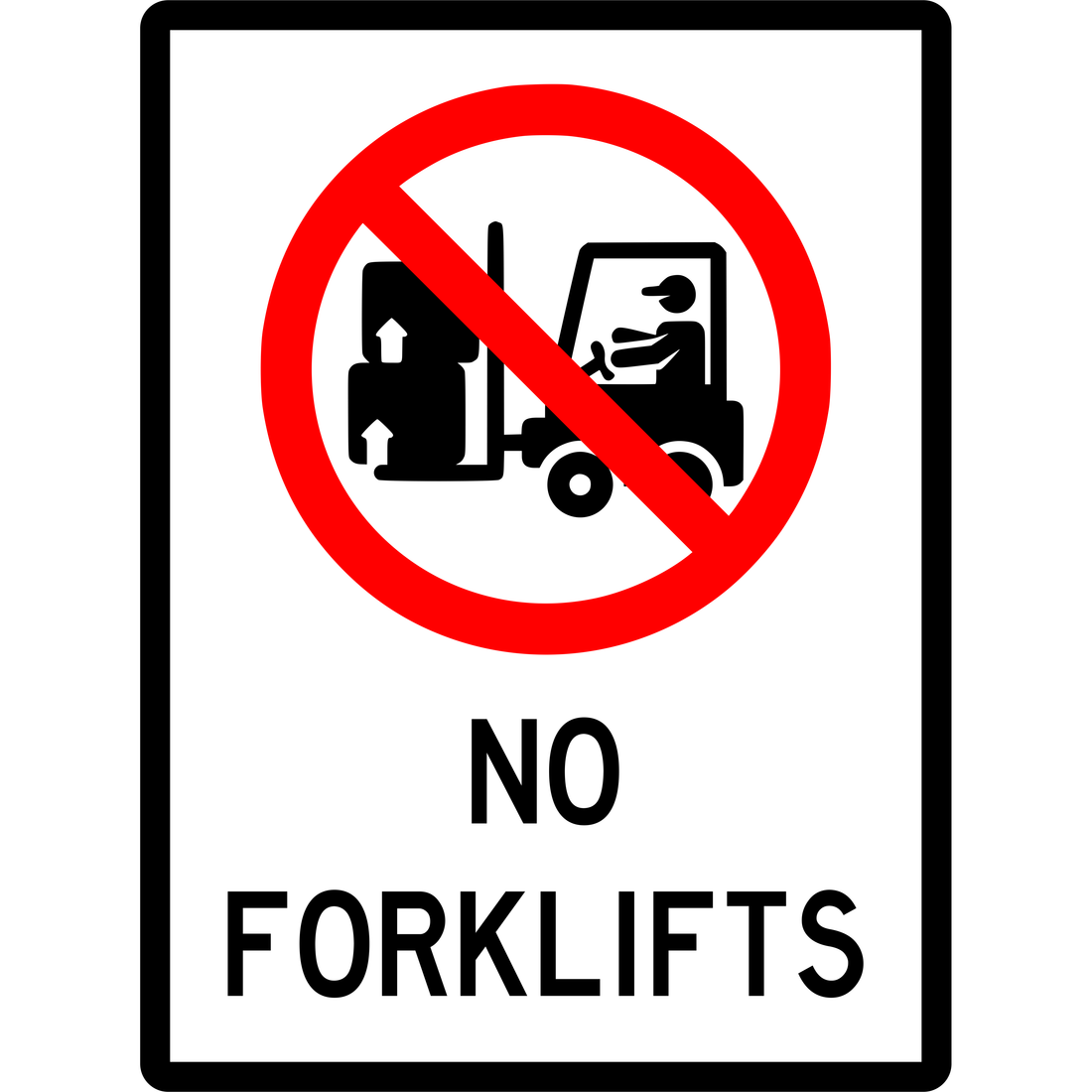PROHIBITION - NO FORKLIFTS