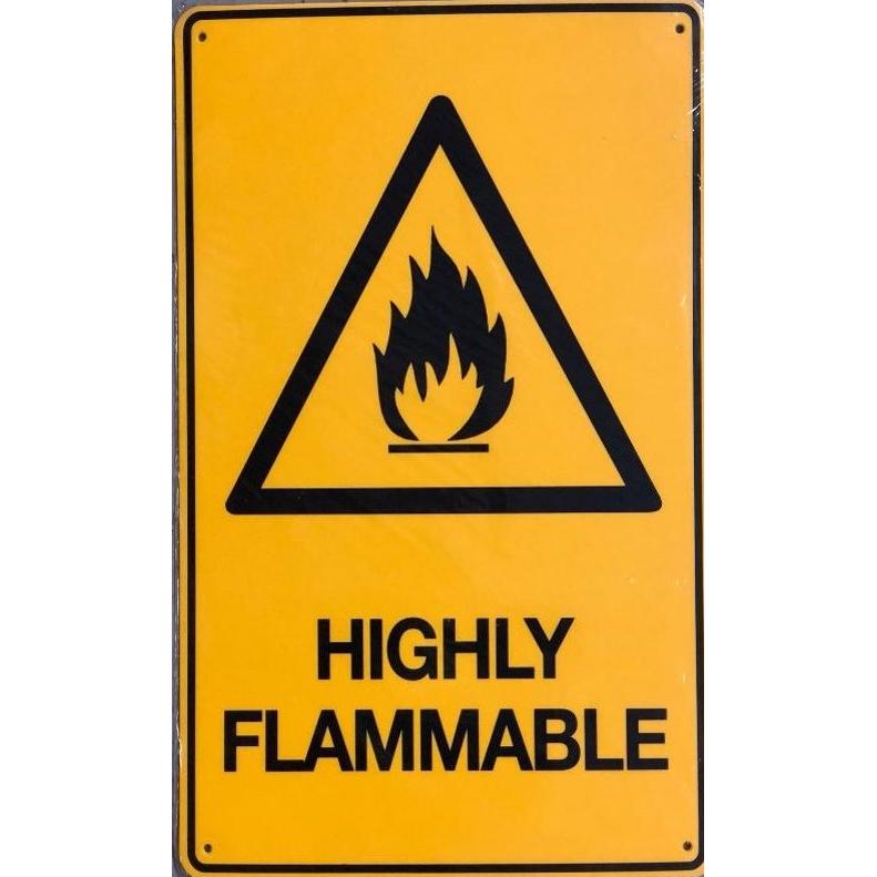 Highly Flammable Sign - Symbol 300 x 450 mm 0.7 kg