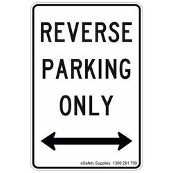 Reverse Parking Only Sign with Arrows - 300x450mm 3.5 kg