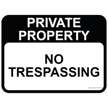 Private Property Sign - No Trespassing