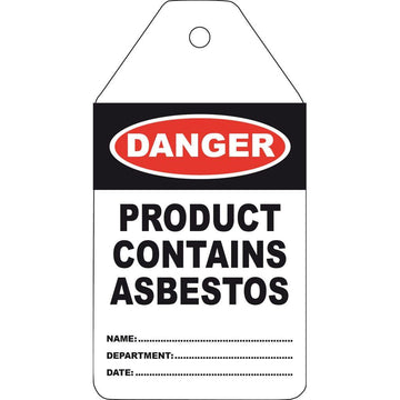 Product Contains Asbestos Tags (packs of 100) 1.05 kg