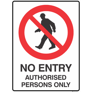 No Entry Sign - Symbol 450 x 600 mm