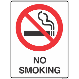 No Smoking Sign - Symbol 450 x 600 mm
