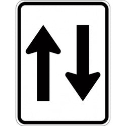Two Way (Symbolic) Arrows Sign - R2-11A 0.7 kg