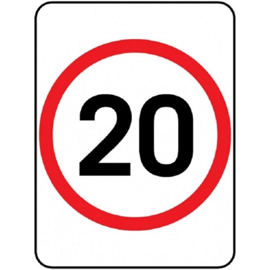 20km Speed Sign - 450x600mm 0.7 kg