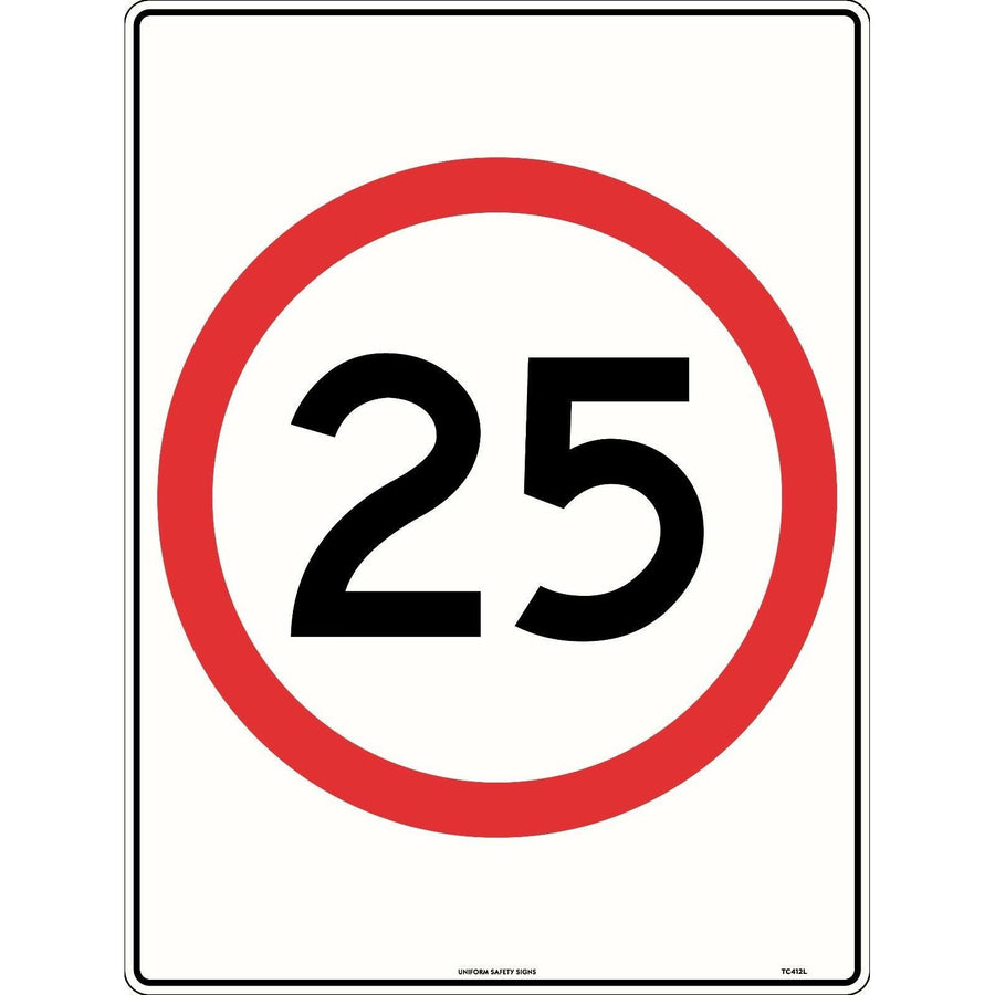 25km Speed Sign - 450x600mm 0.7 kg