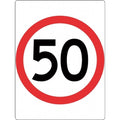 50km Speed Sign - 450x600mm 0.7 kg