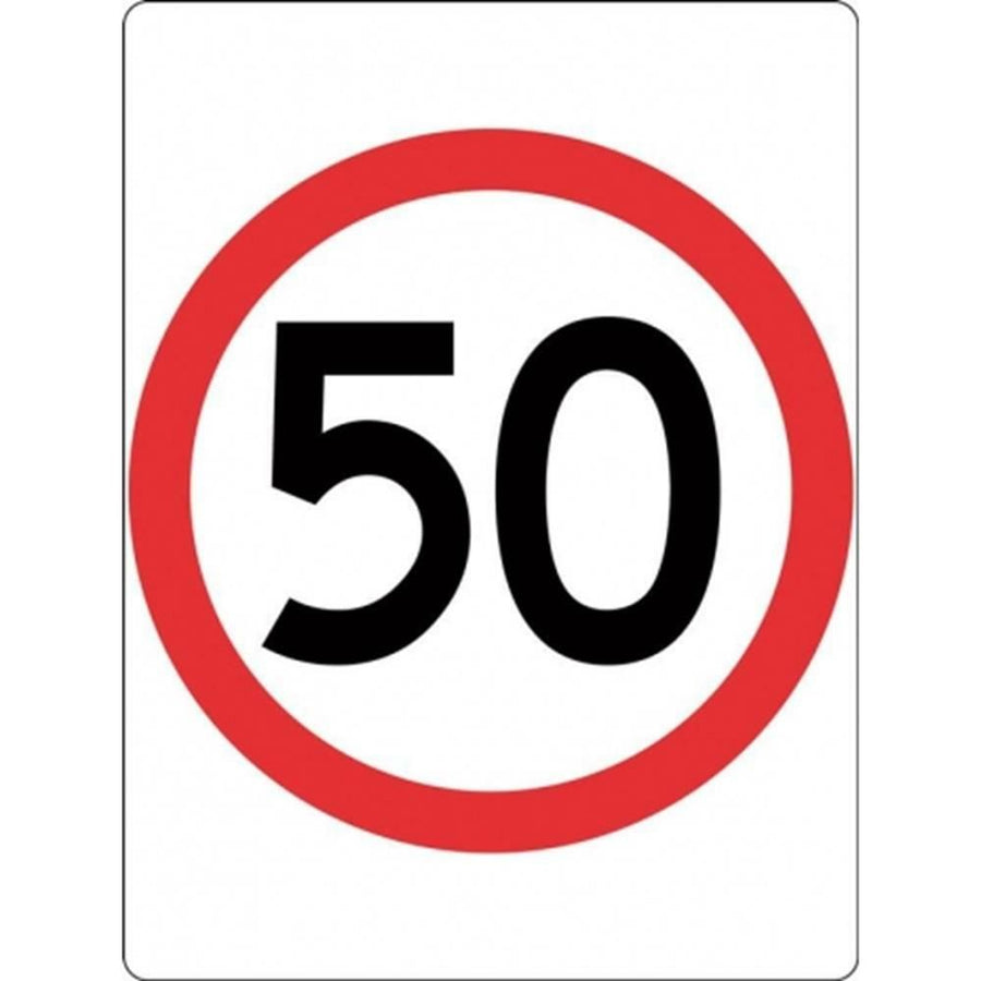 50km Speed Sign - 450x600mm 0.7 kg