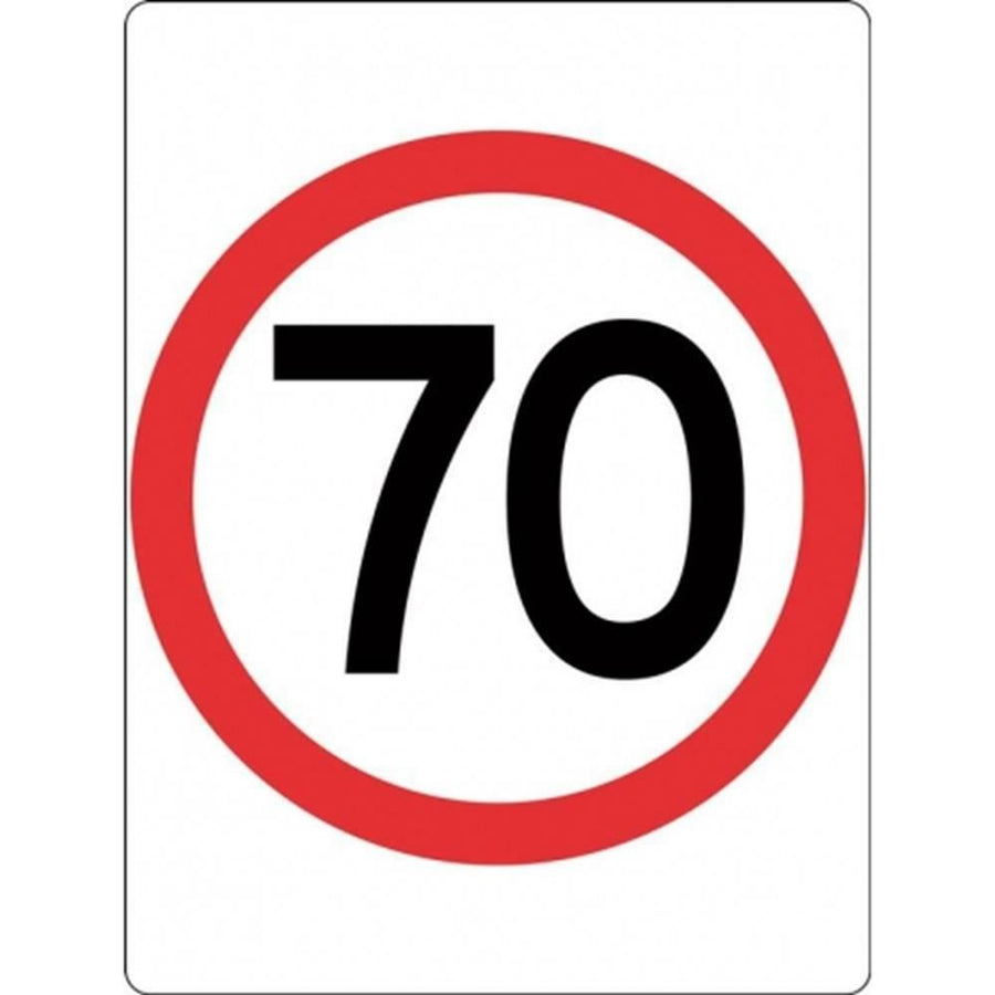 70km Speed Sign - 600x800mm - R4-1B 1.05 kg