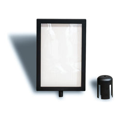 A4 Sign Holder For Crowd Control Barrier - Black