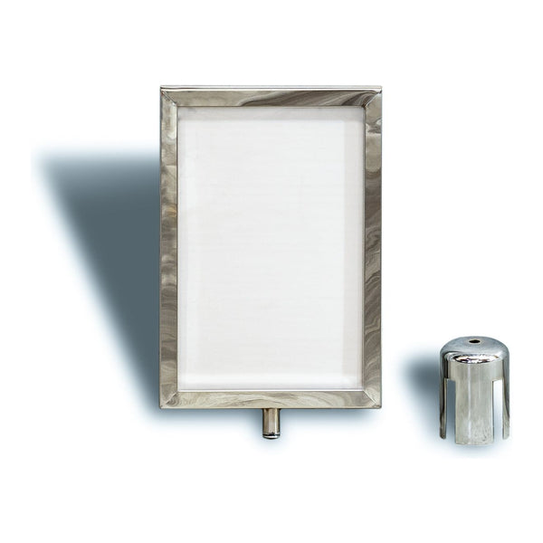 A4 Sign Holder For Crowd Control Barrier - Stainless Steel