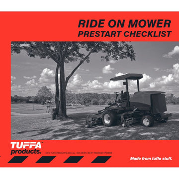 Ride on Mower Prestart Checklist Book