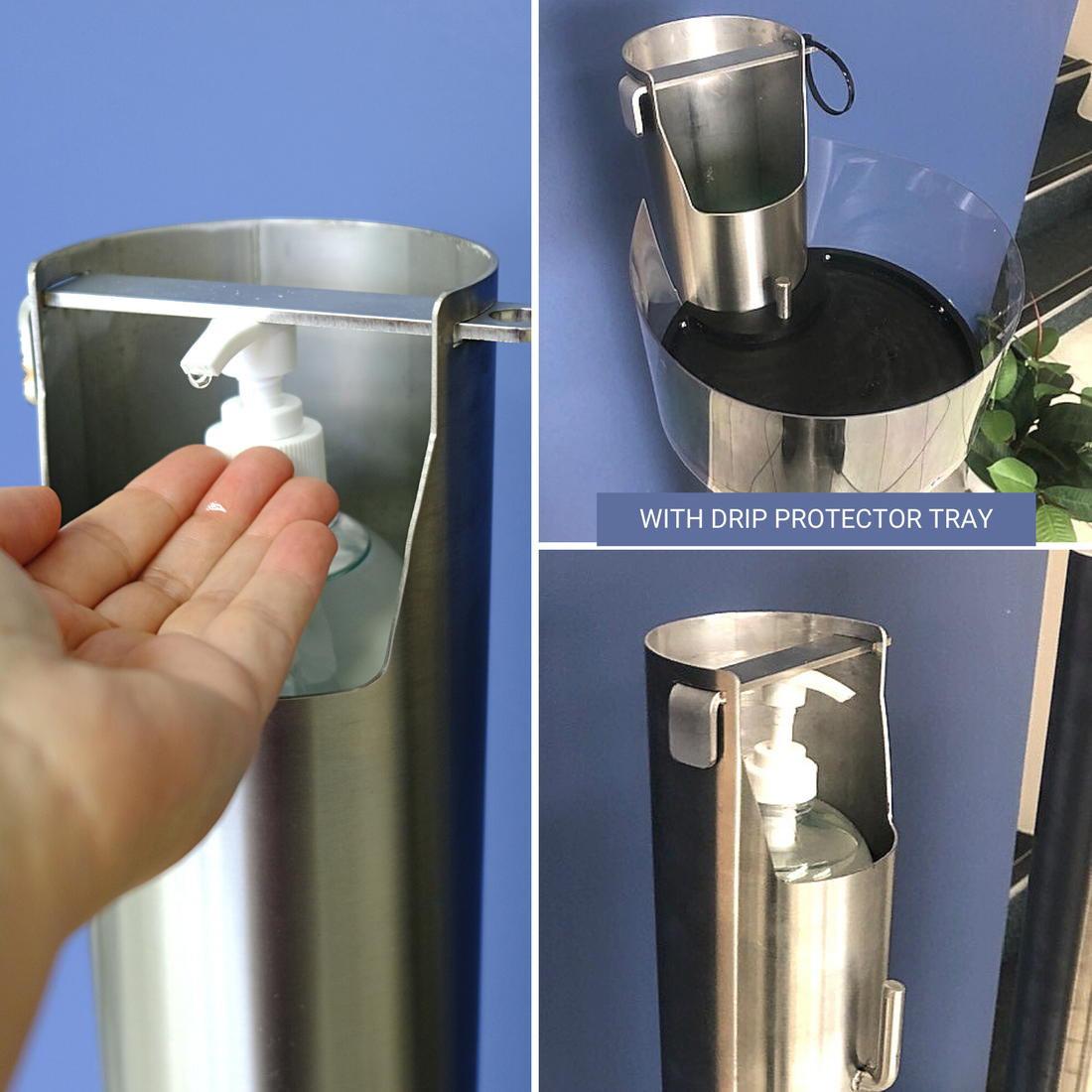 Stainless Steel Sanitiser Dispenser with Foot Pedal 52.5 kg