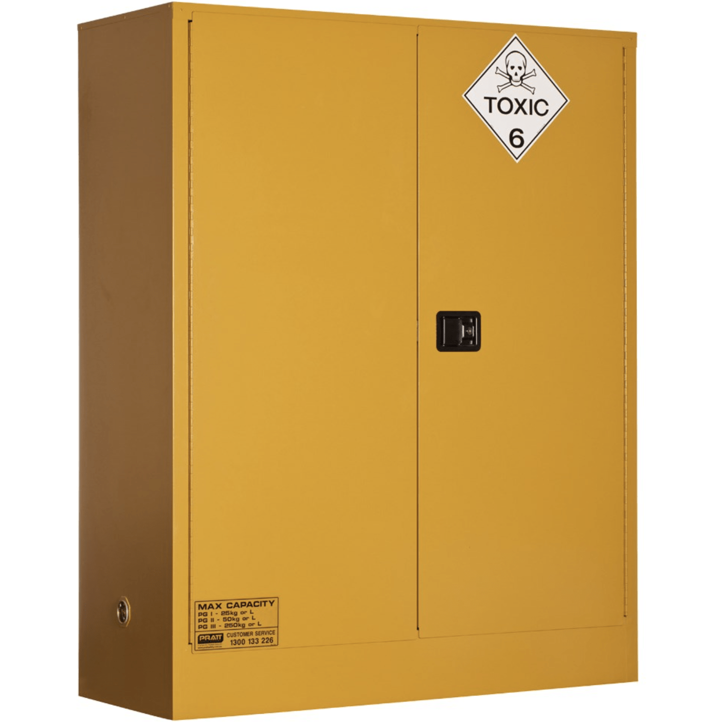 Toxic Storage Cabinet 250L 2 Door, 3 Shelf 654.5 kg